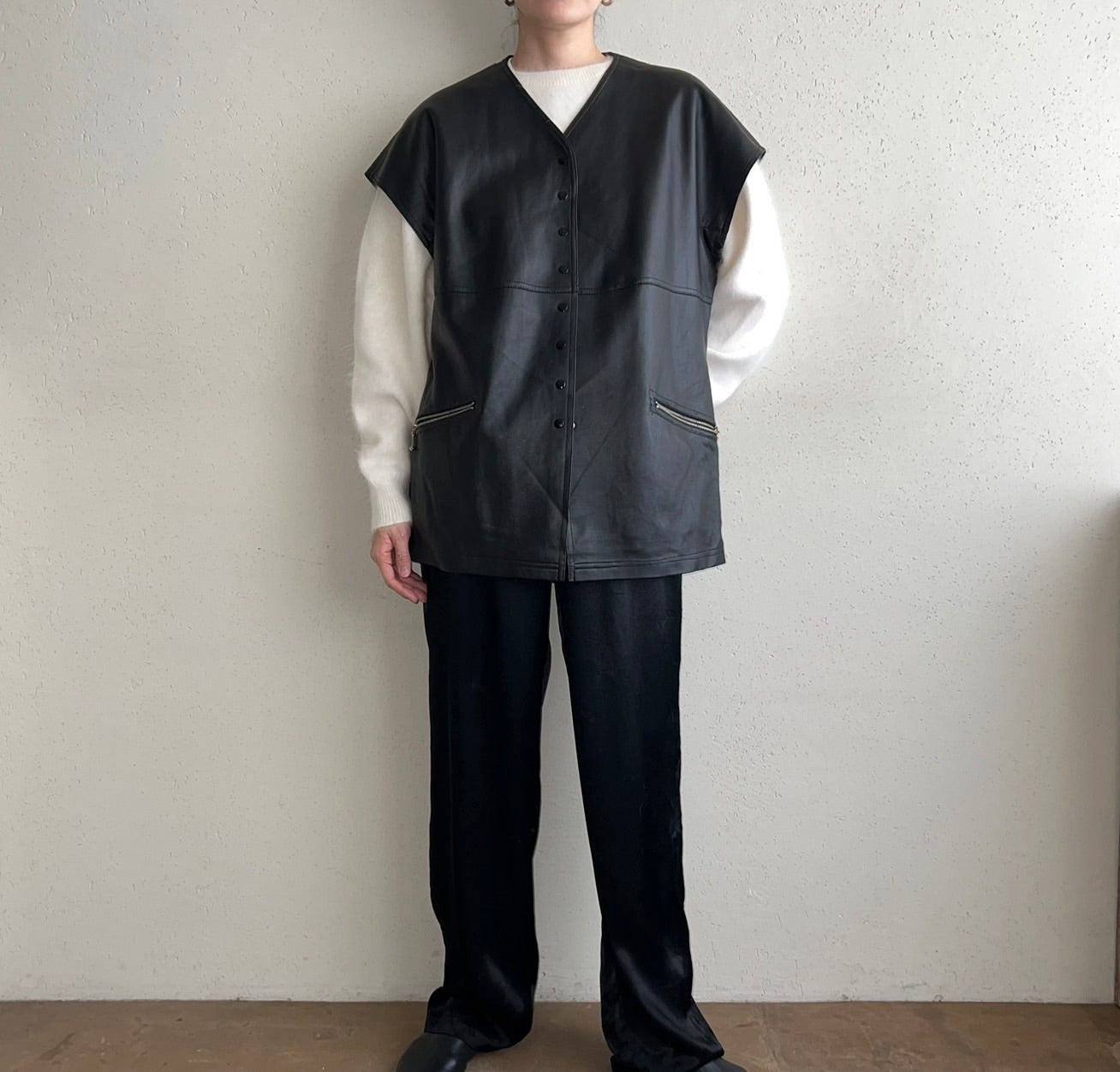 90s Faux Leather Vest