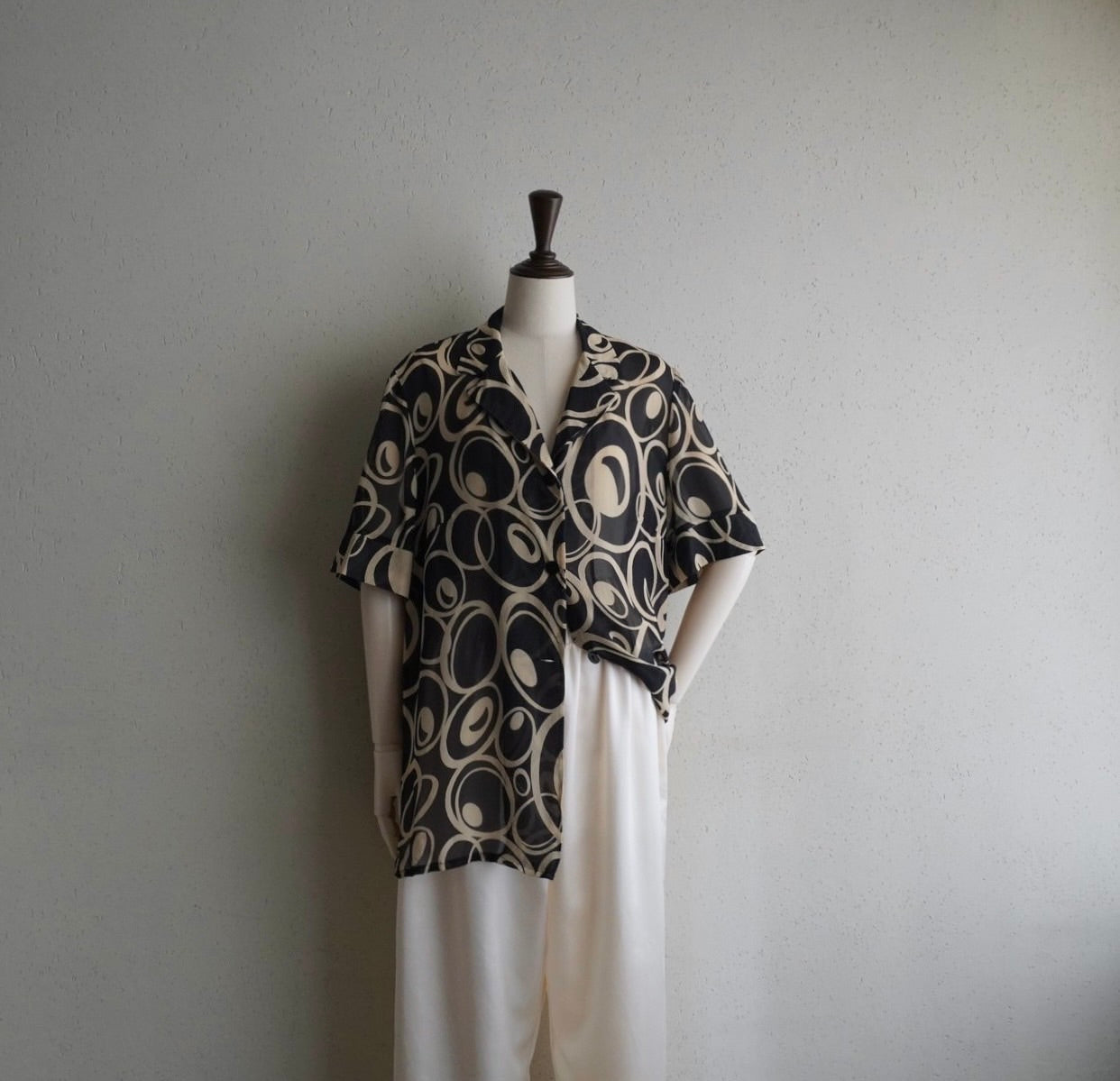 90s Printed Sheer Shirt Made in Italy