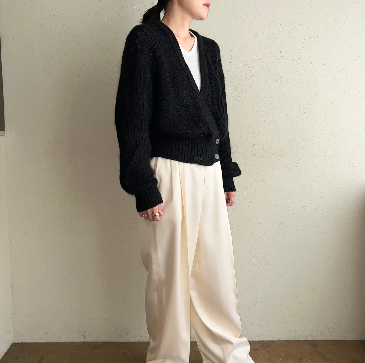 90s Mohair Knit Cardigan Made in UK