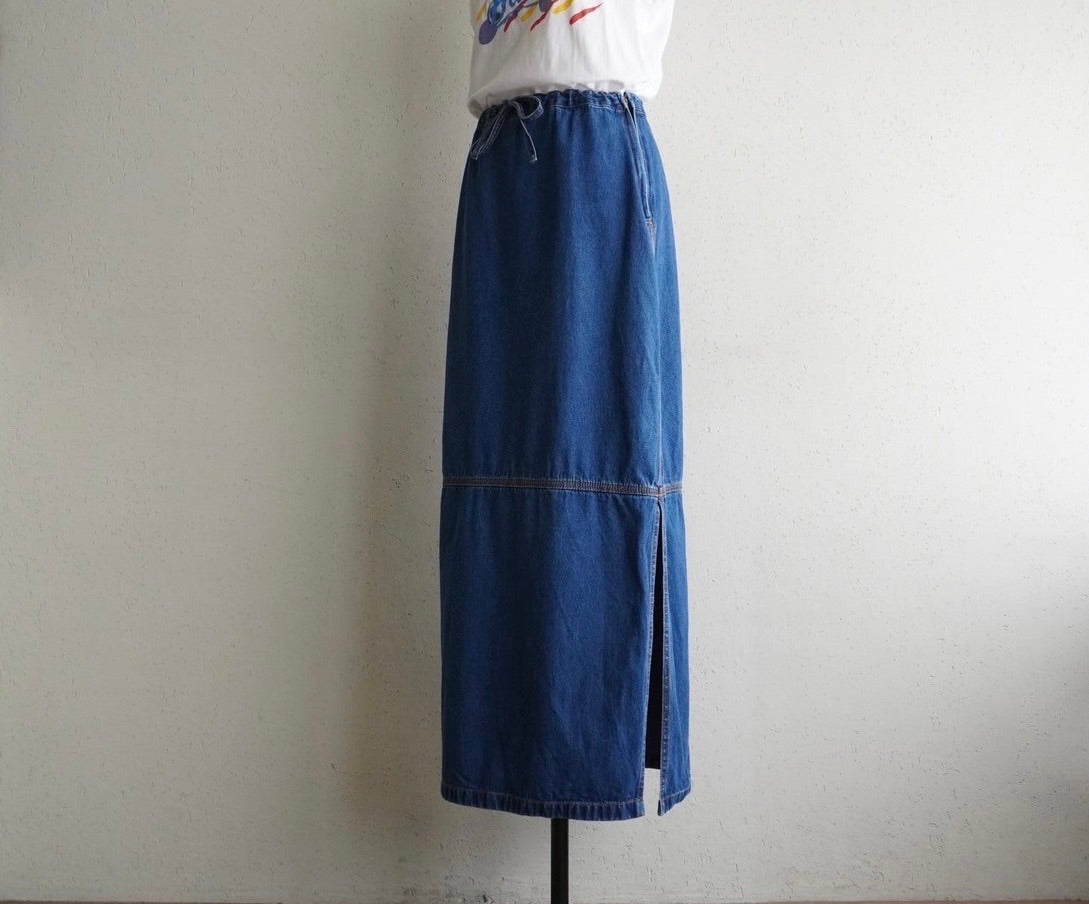 90s Denim Maxi Skirt