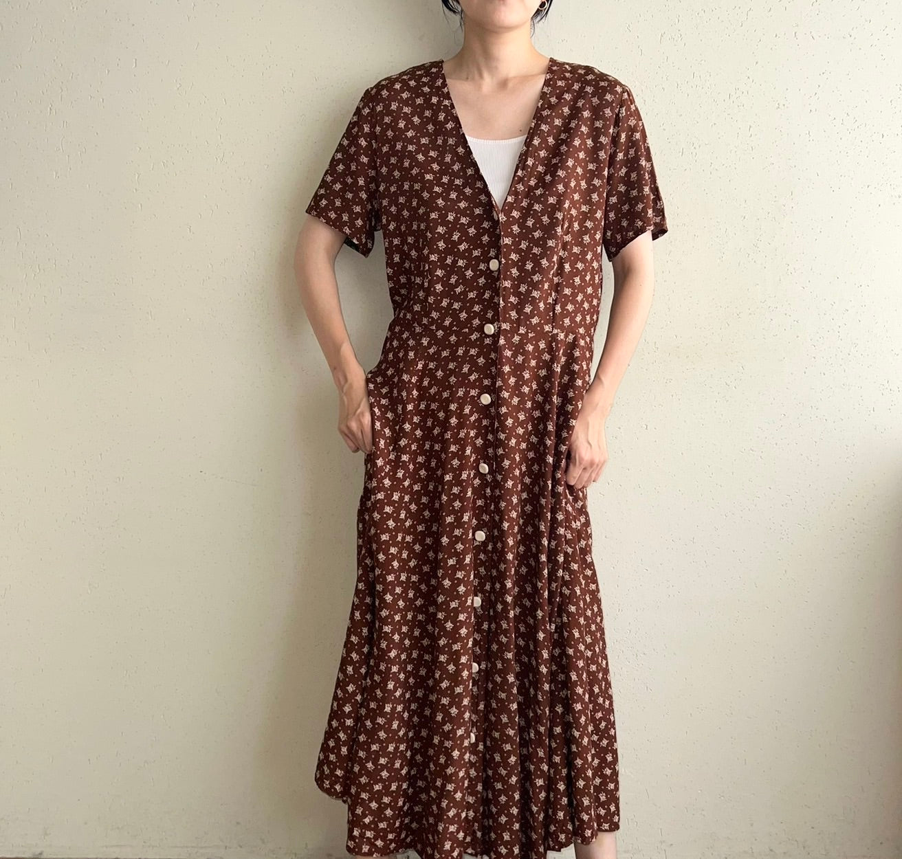 90s EURO Printed Dress