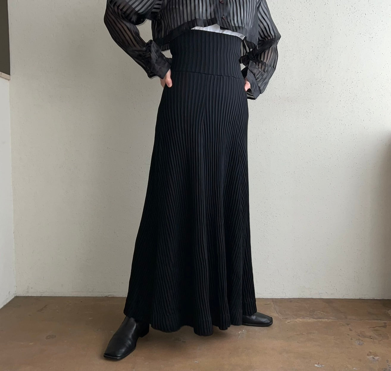 70s80s Ribbed Skirt