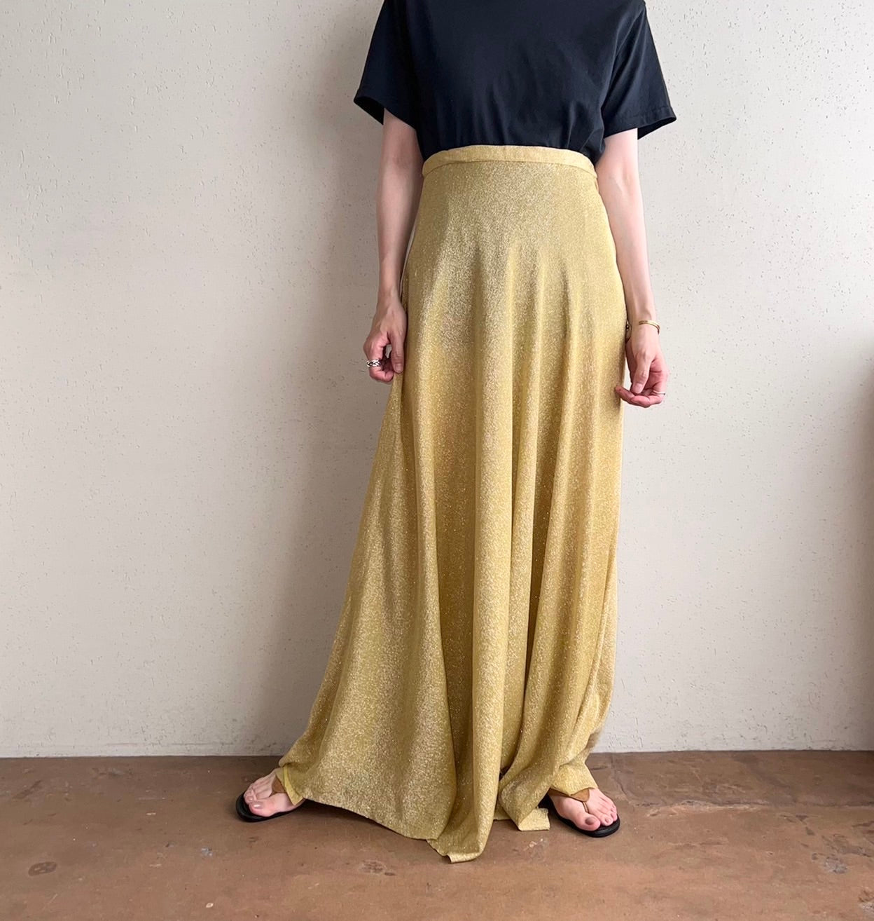 70s Glitter Maxi Skirt