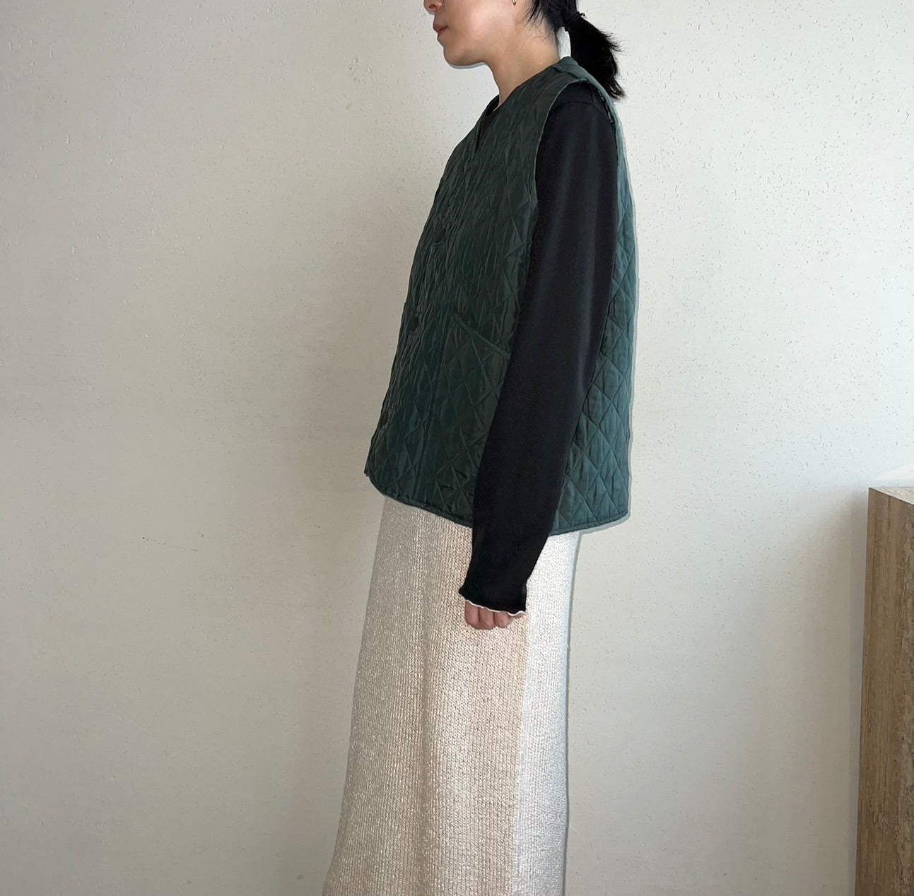 90s Silk Quilted Vest