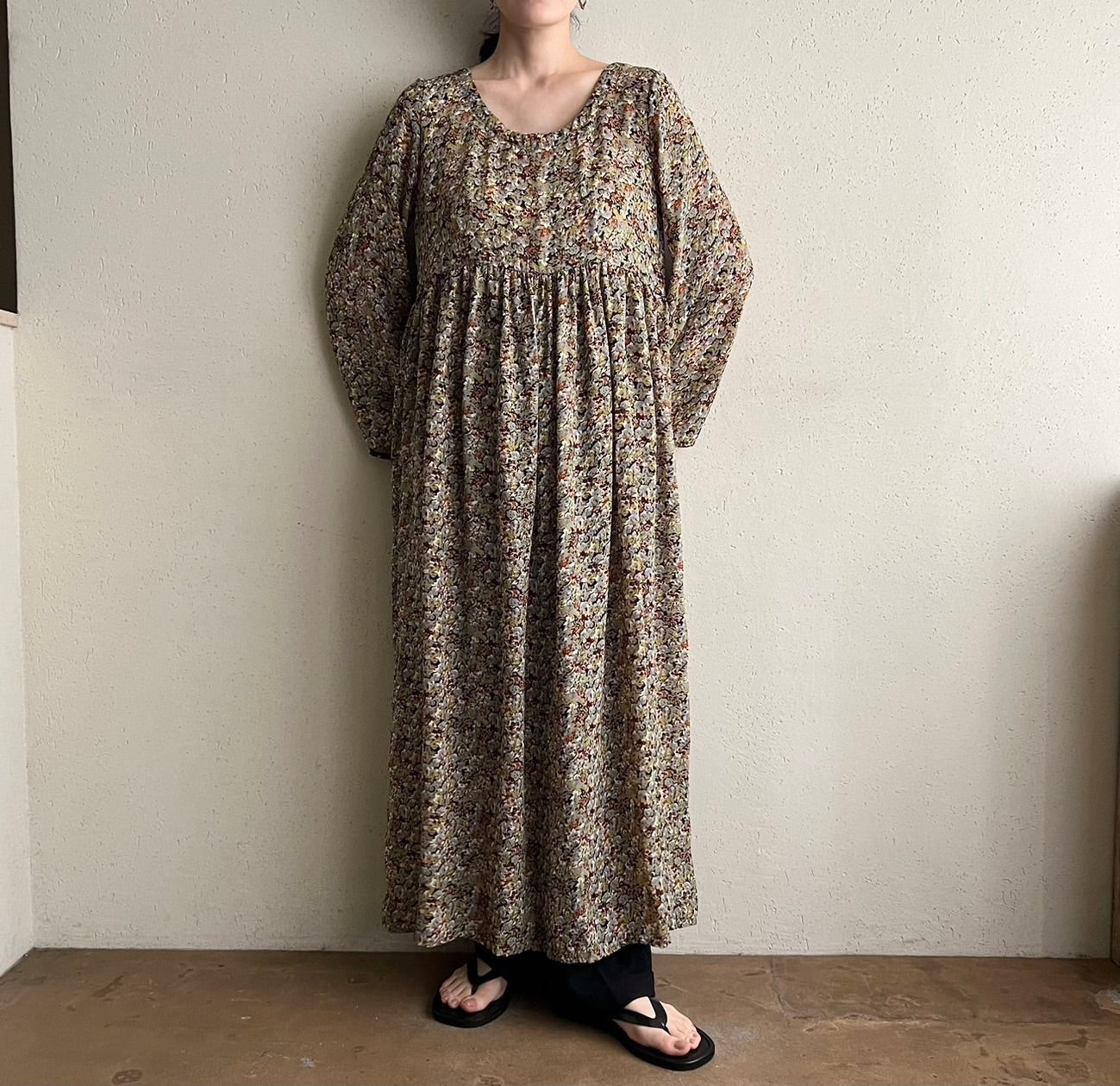 80s Printed Dress Made in New Zealand
