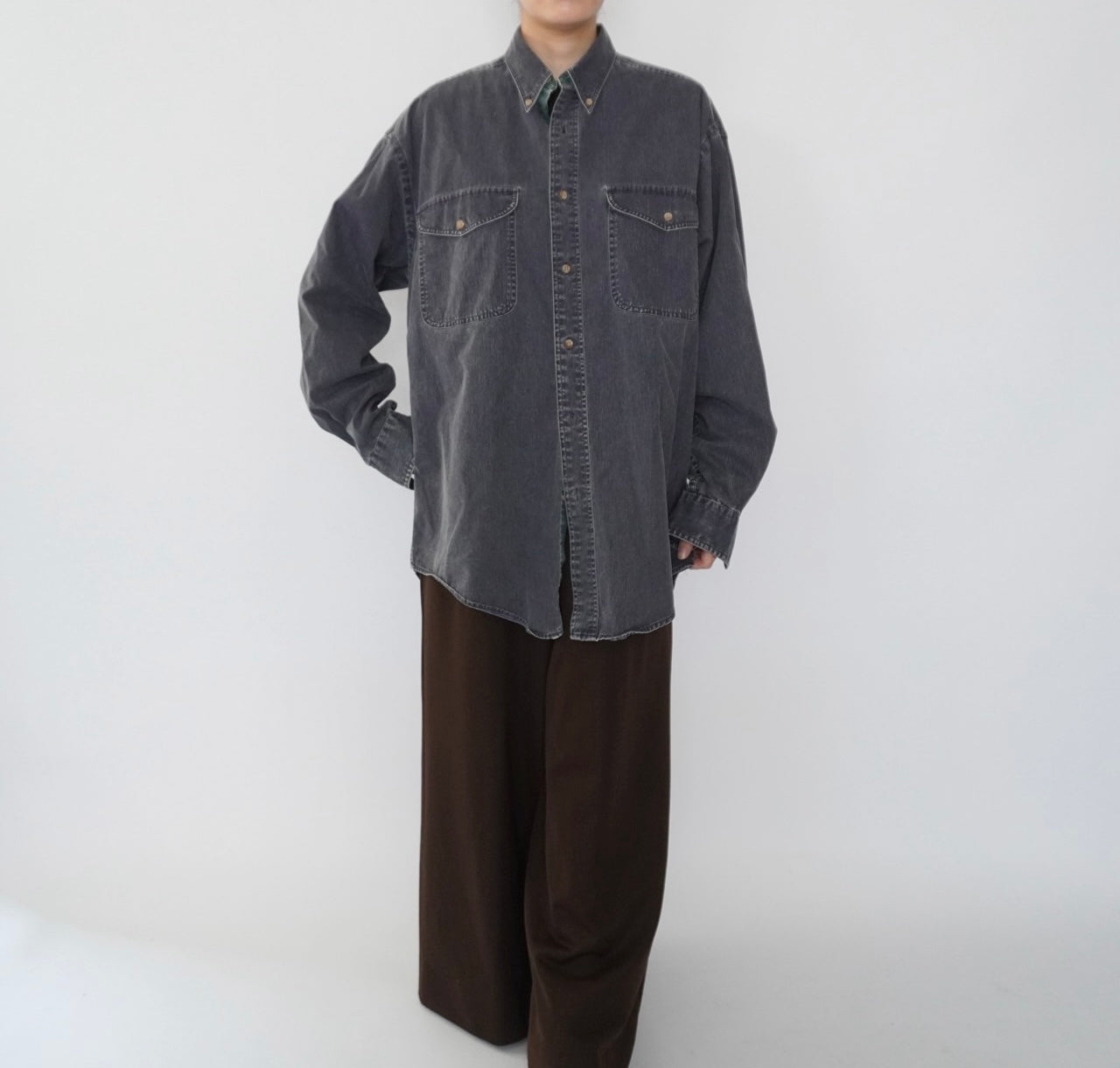 90s Two Tone Cotton Shirt