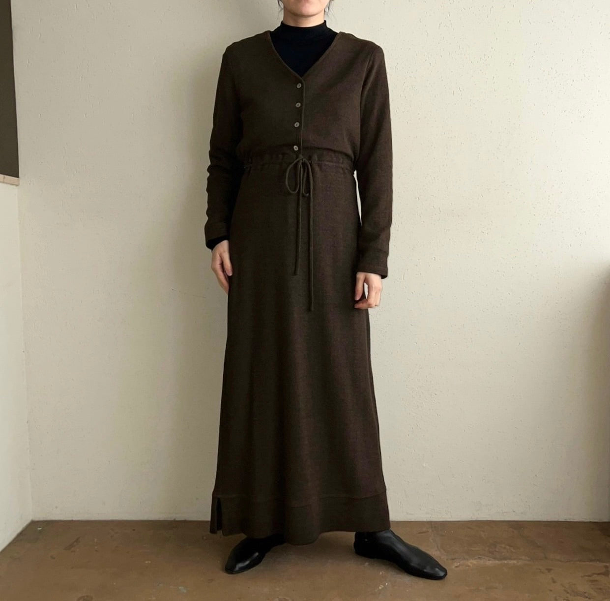 90s Brown Rayon Two-Piece Made in USA