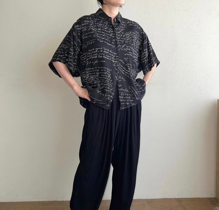 90s Printed Rayon Shirt