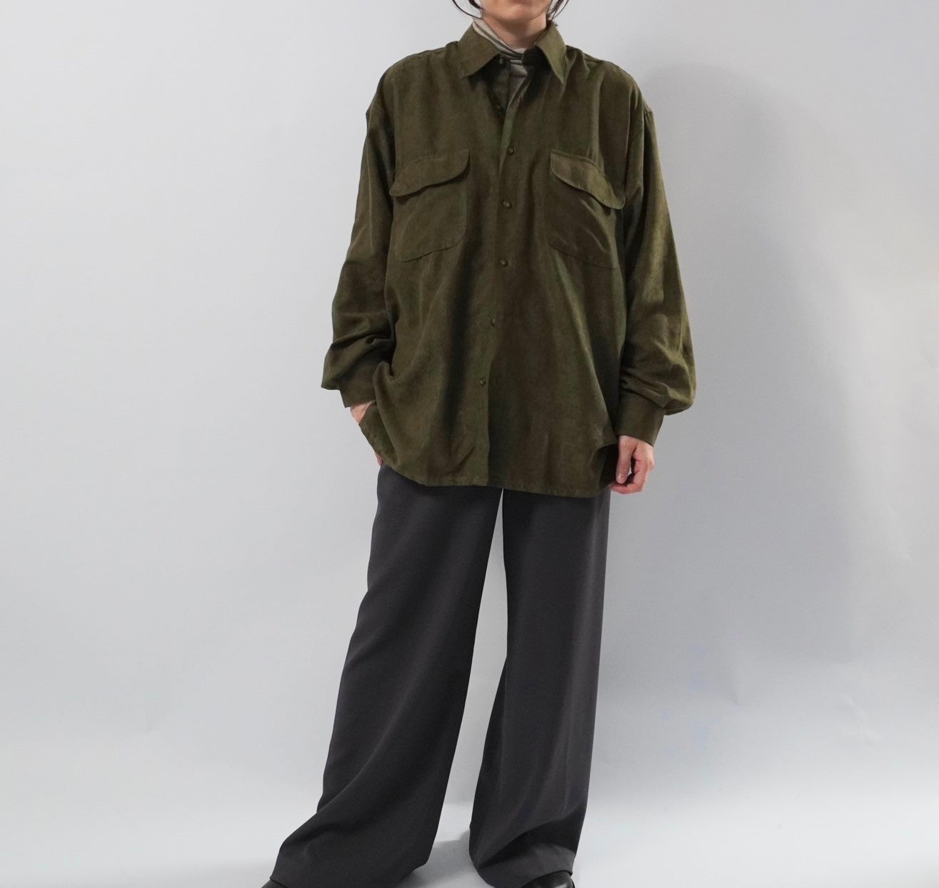 90s Faux Suede Shirt
