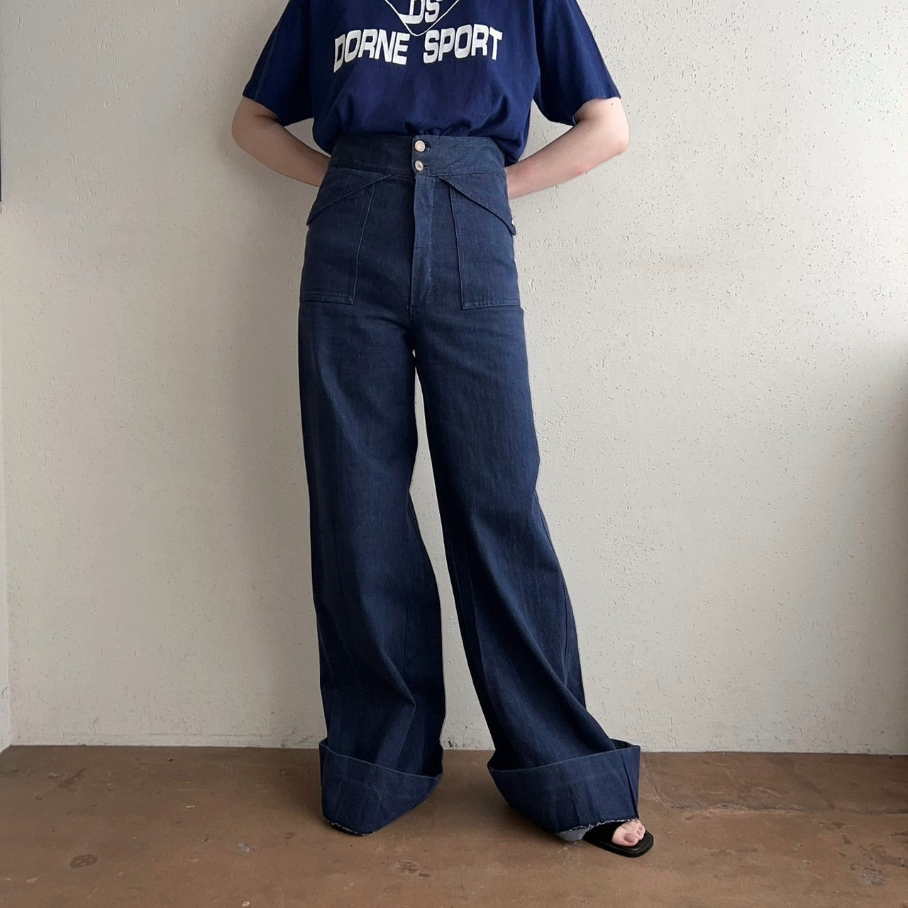50s,60s High Waisted Denim