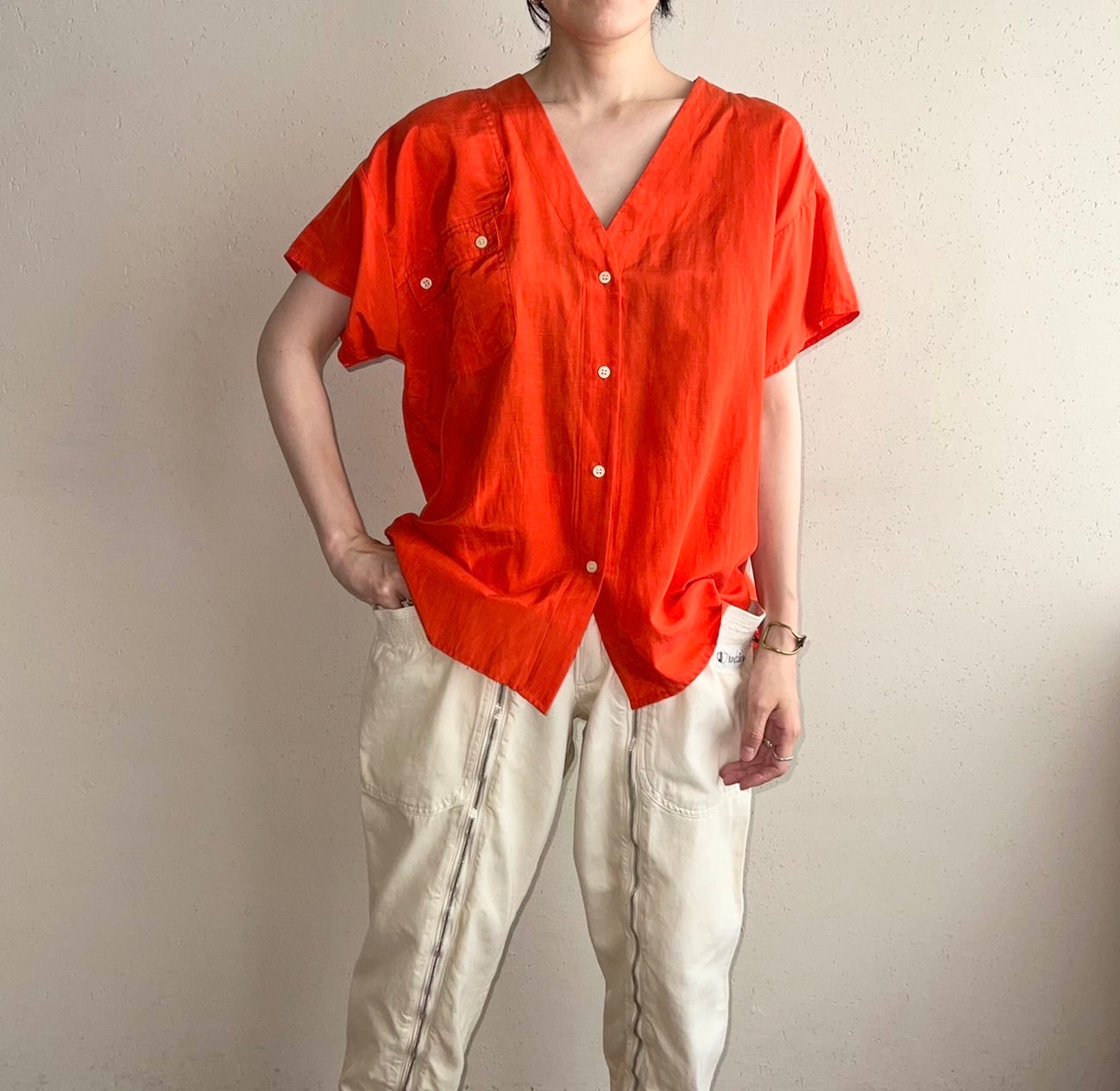 90s Silk Design Blouse