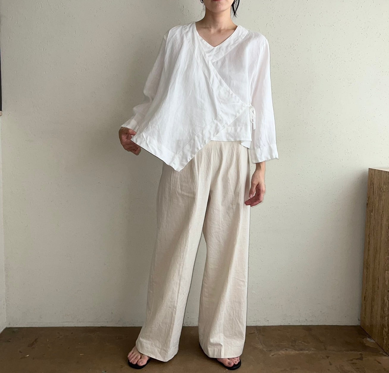90s Linen Blouse Made in USA