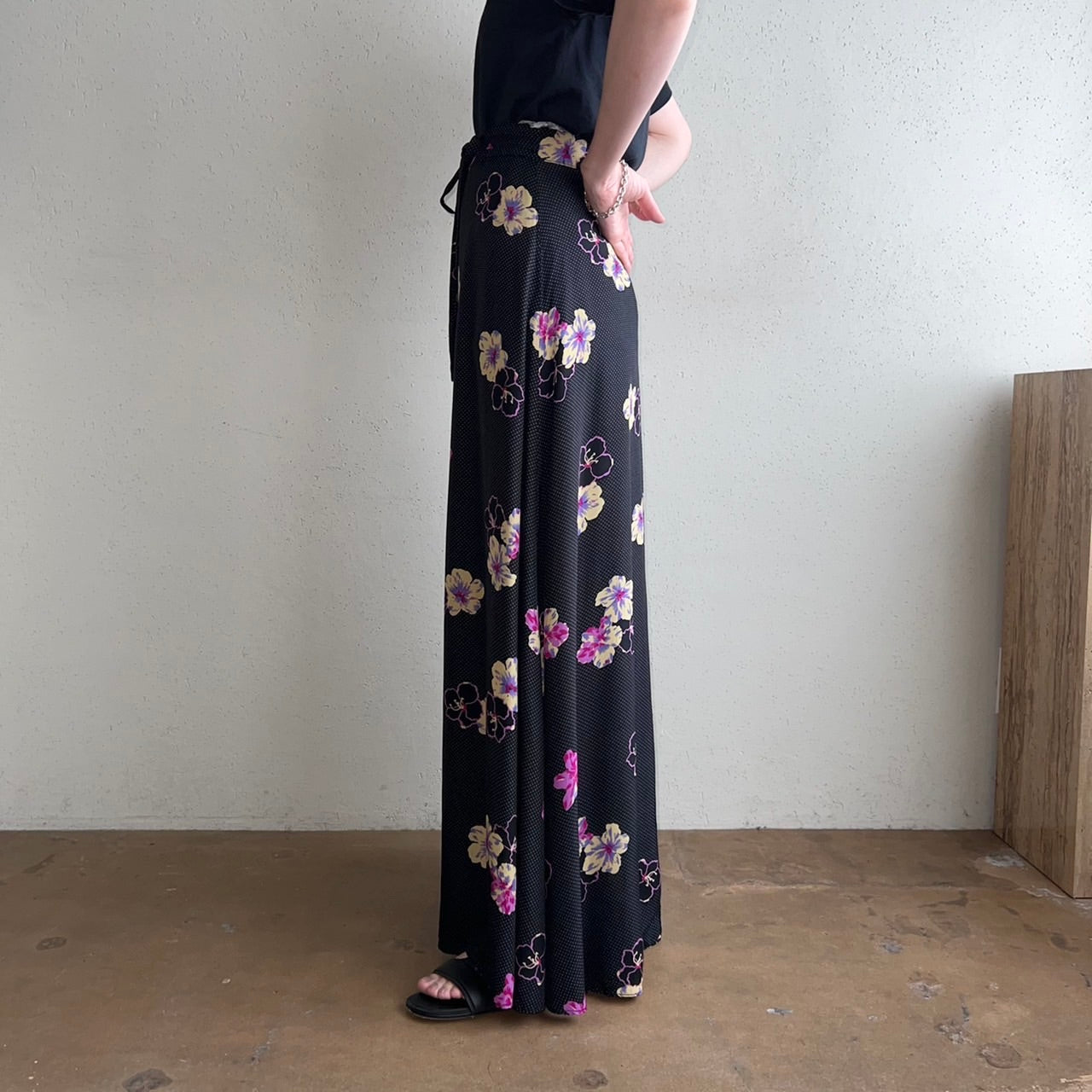 80s EURO Printed Maxi Skirt