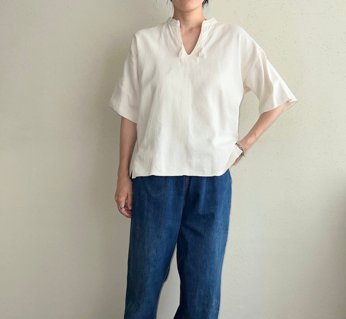 70s Woven Cotton Tunic