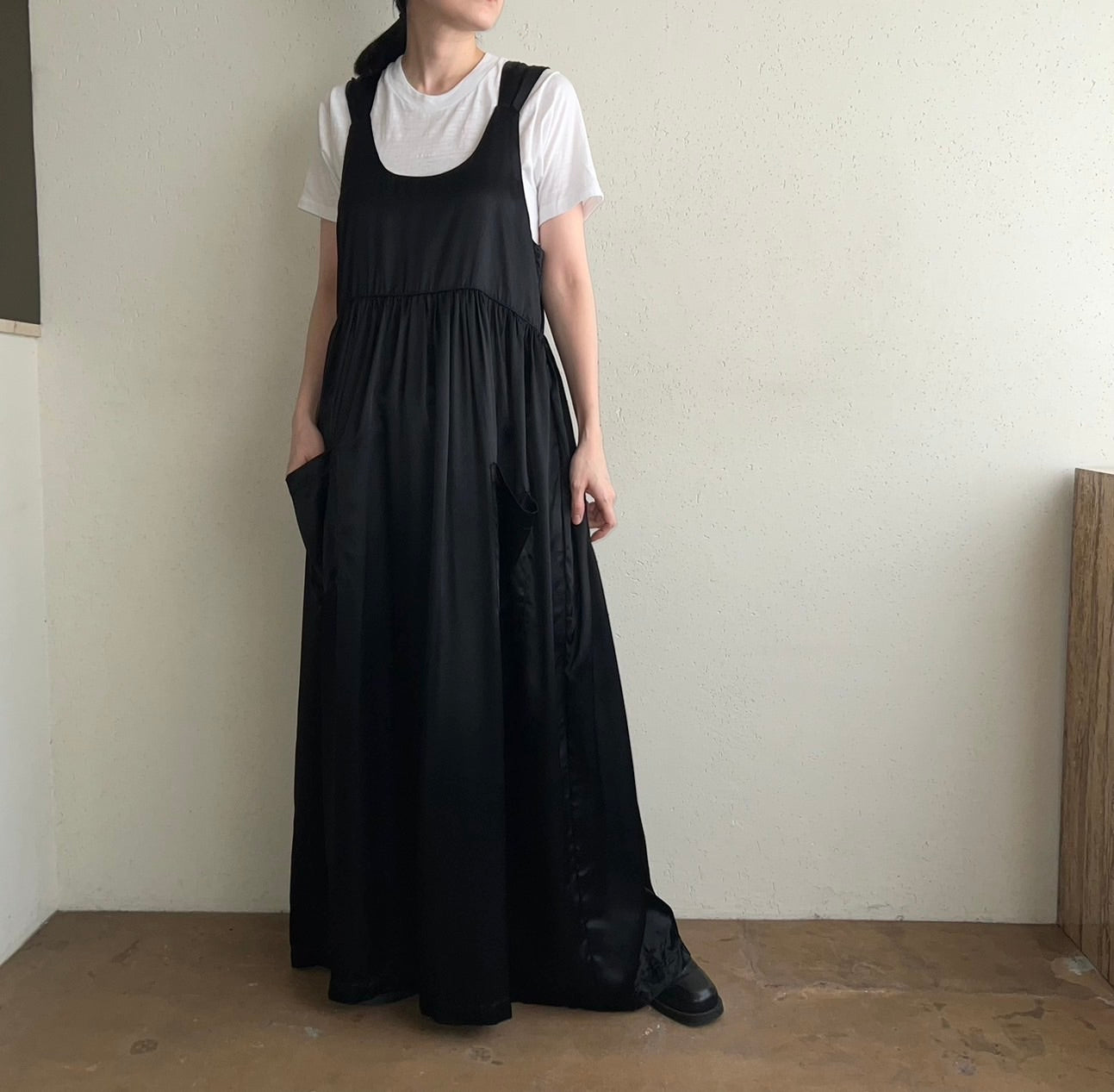 80s Satin Dress Made in USA