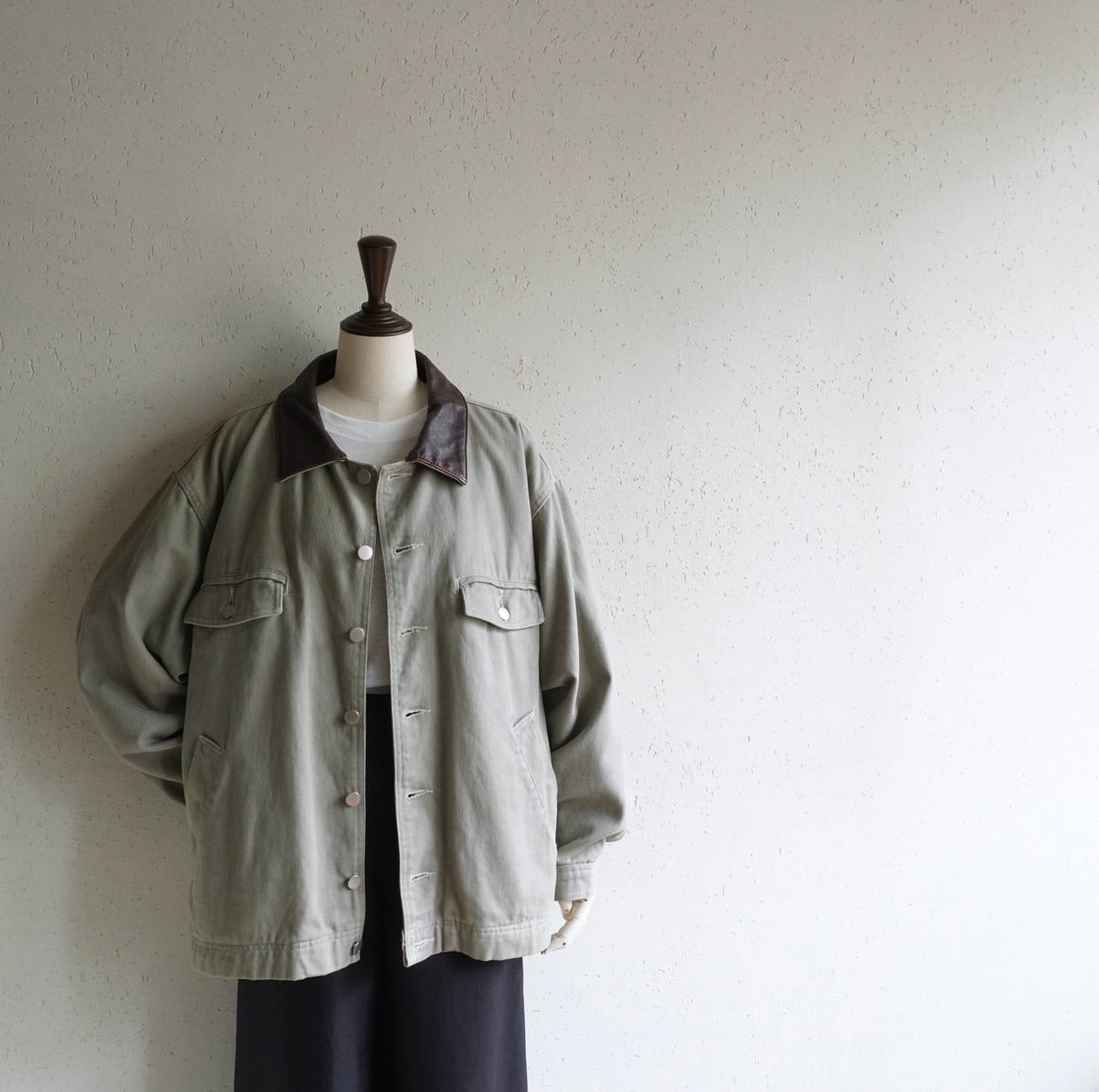 90s Leather Collar Jacket
