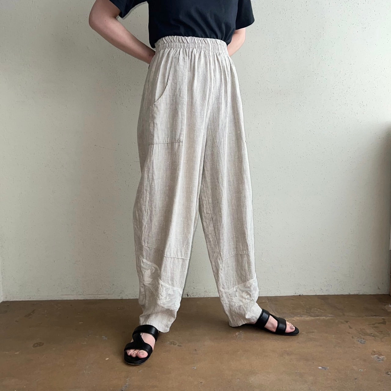 90s Lace Design Pants Made in Italy