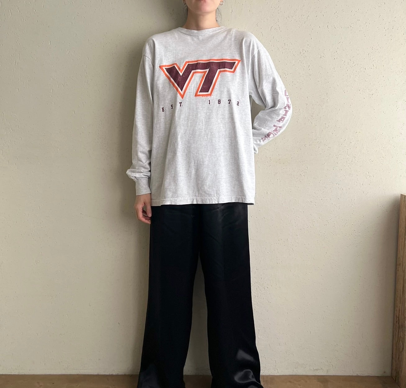 90s Printed Long Sleeves T-shirt Made in USA