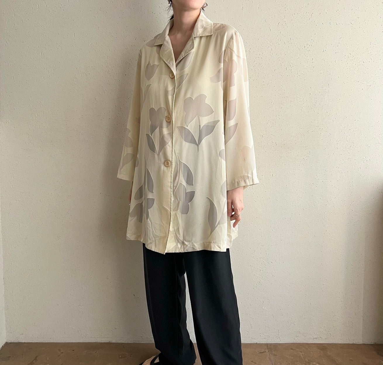 90s Sheer Shirt Jacket Made in Italy