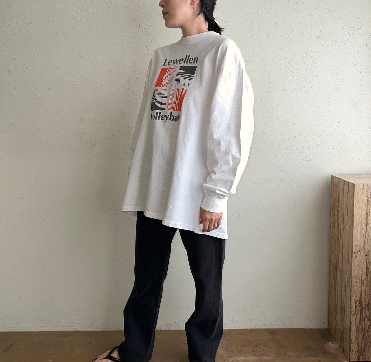 90s Printed Long T-shirt Made in USA