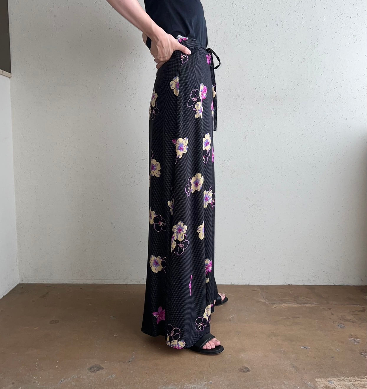 80s EURO Printed Maxi Skirt