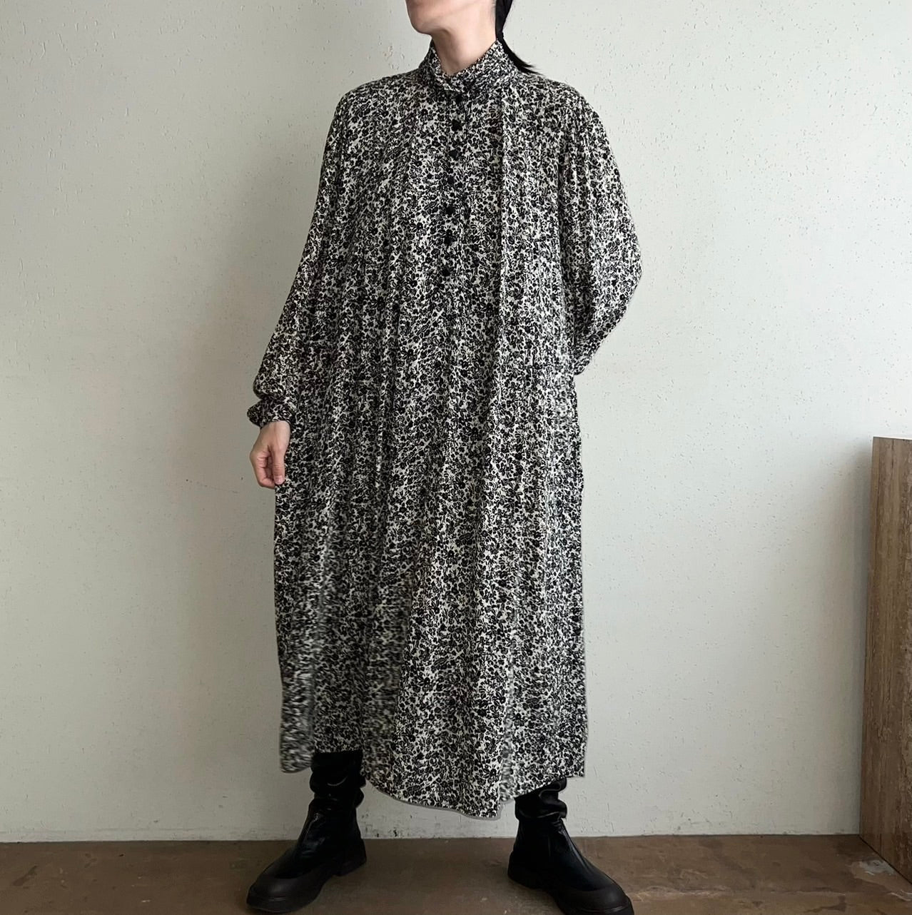 80s Printed Rayon Dress
