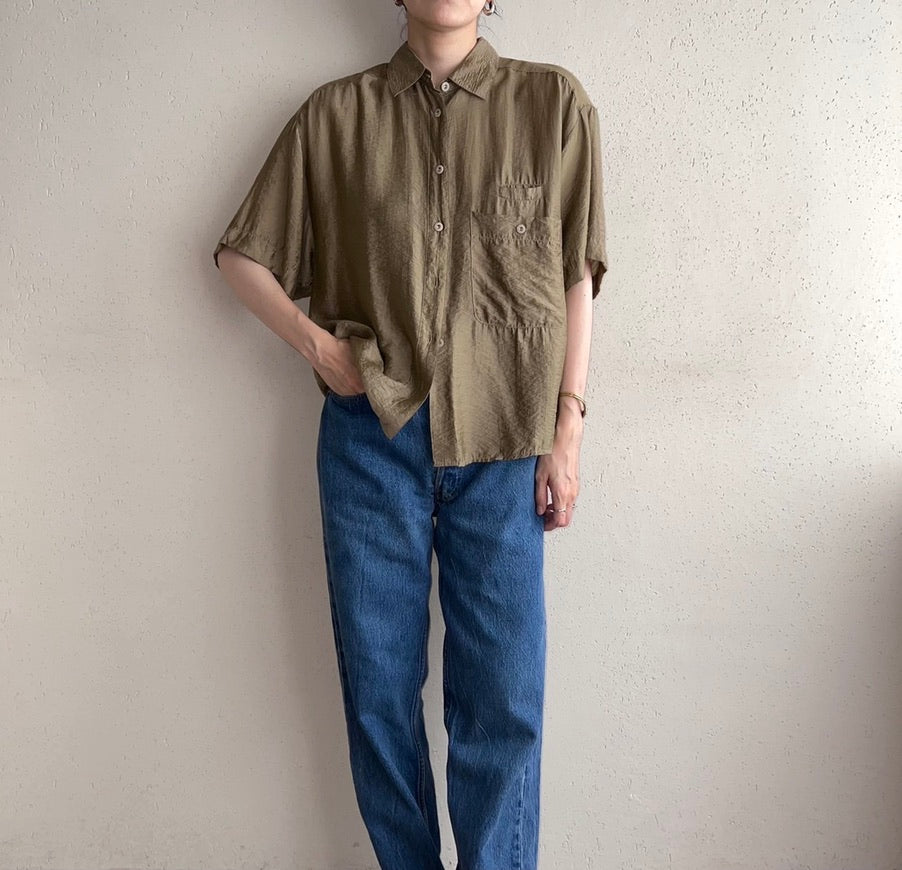 90s Rayon Boxy Shirt