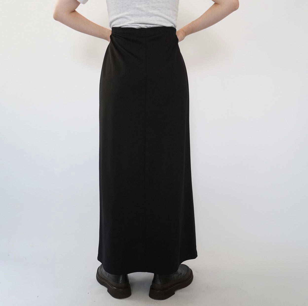 90s Black Maxi Skirt Made in USA