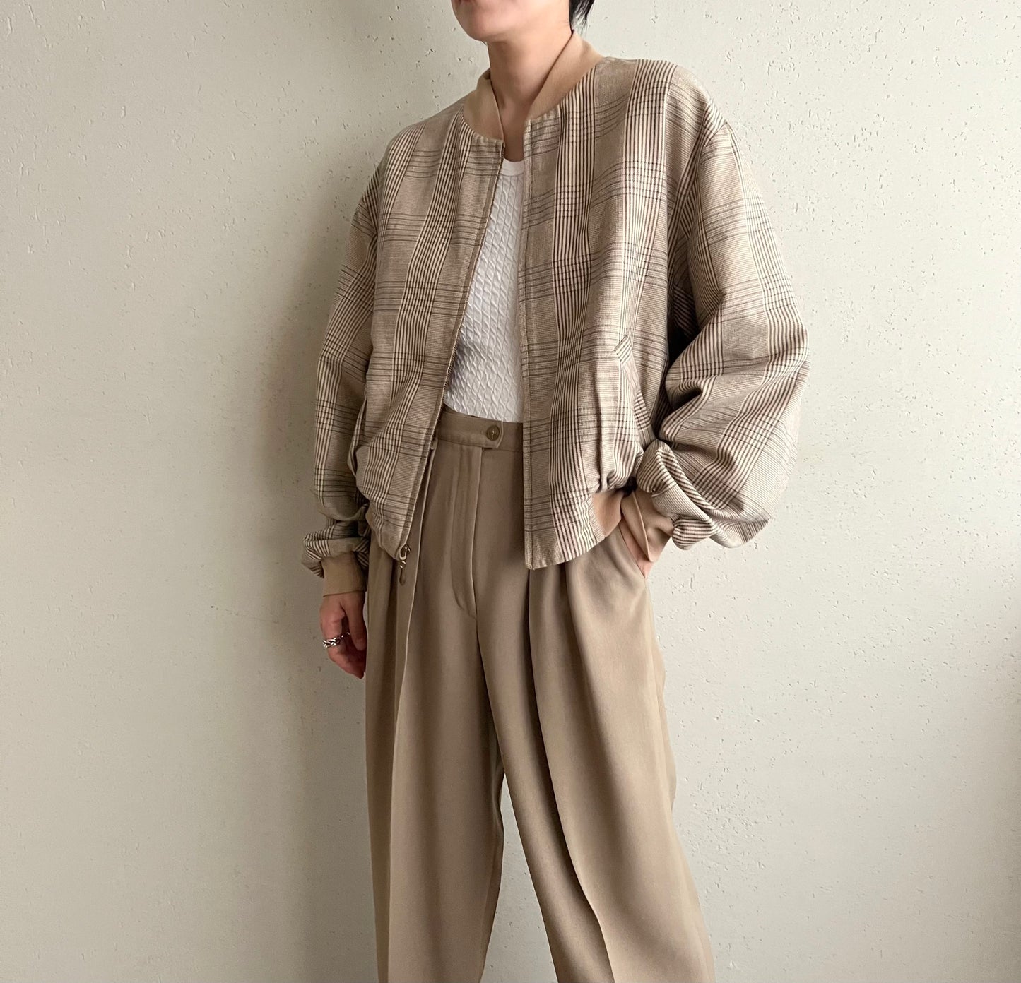 90s Plaid Light Jacket