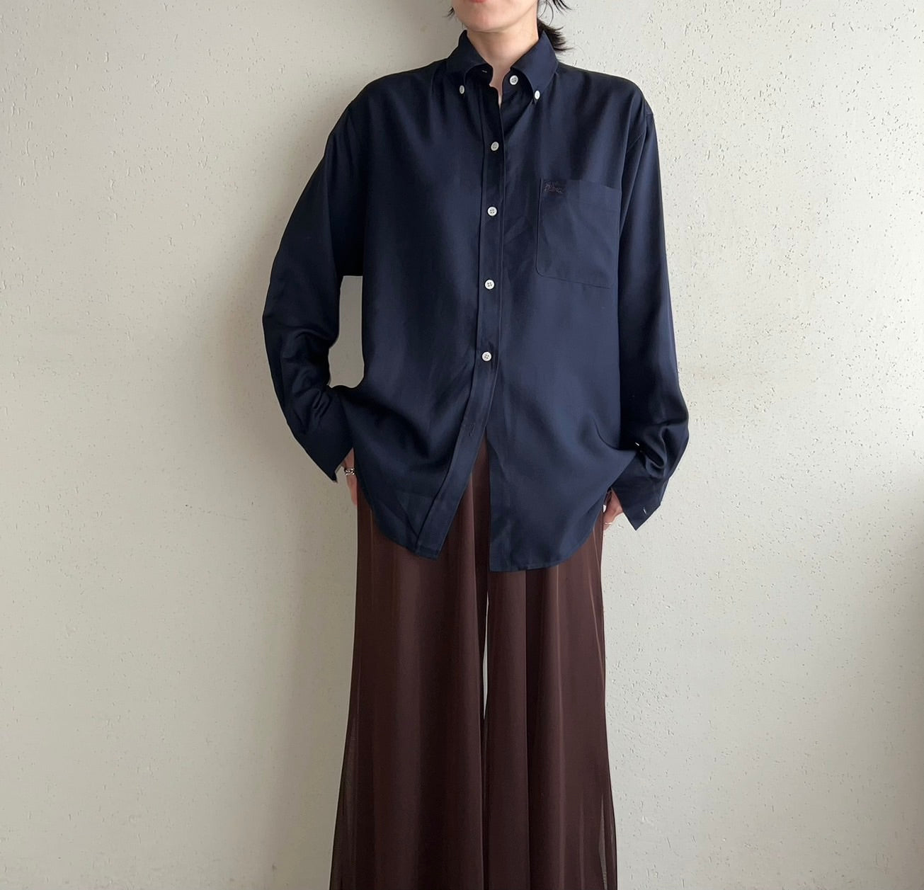 90s"Burberry's” Silk Shirt
