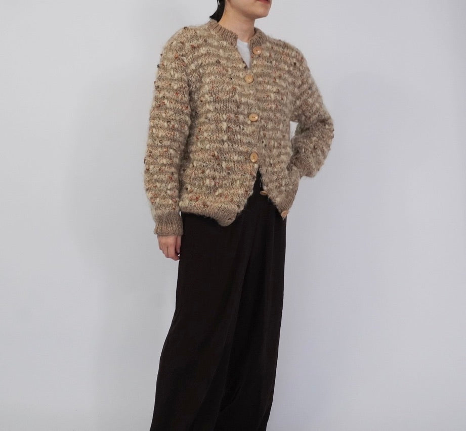 80s Mix Knit Cardigan Made in Italy