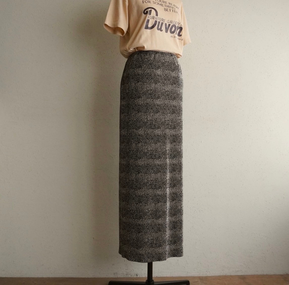 90s Pleated Print Skirt