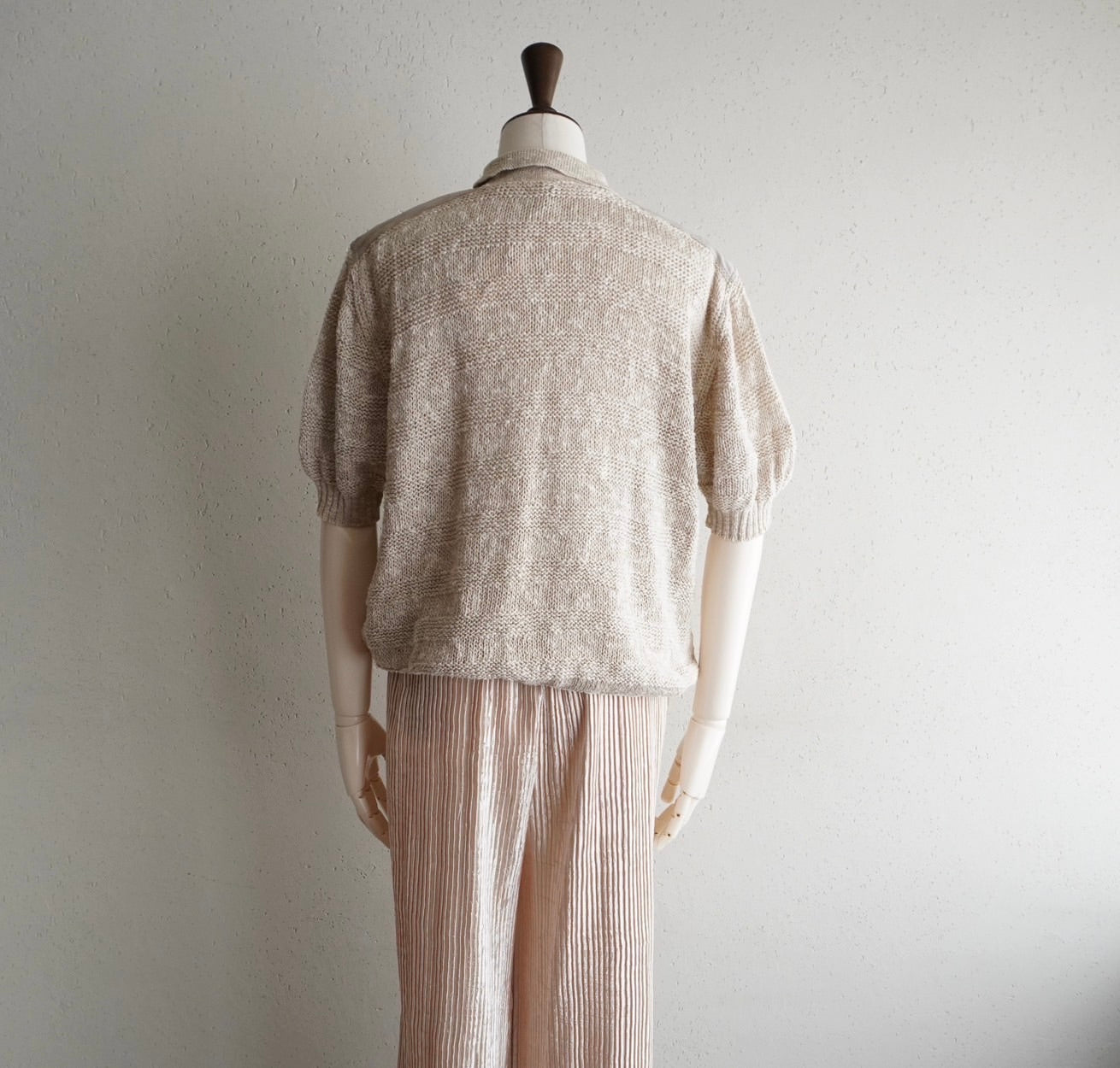 80s EURO Linen Cotton Knit Top