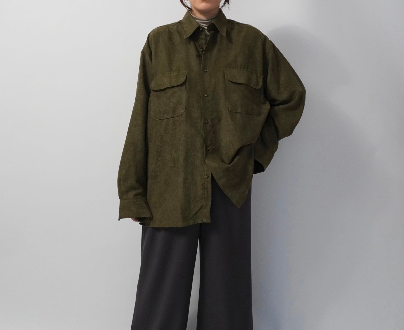 90s Faux Suede Shirt