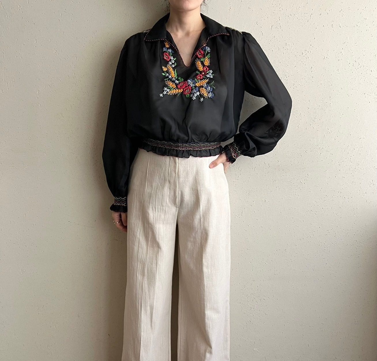 70s Embroidery Top
