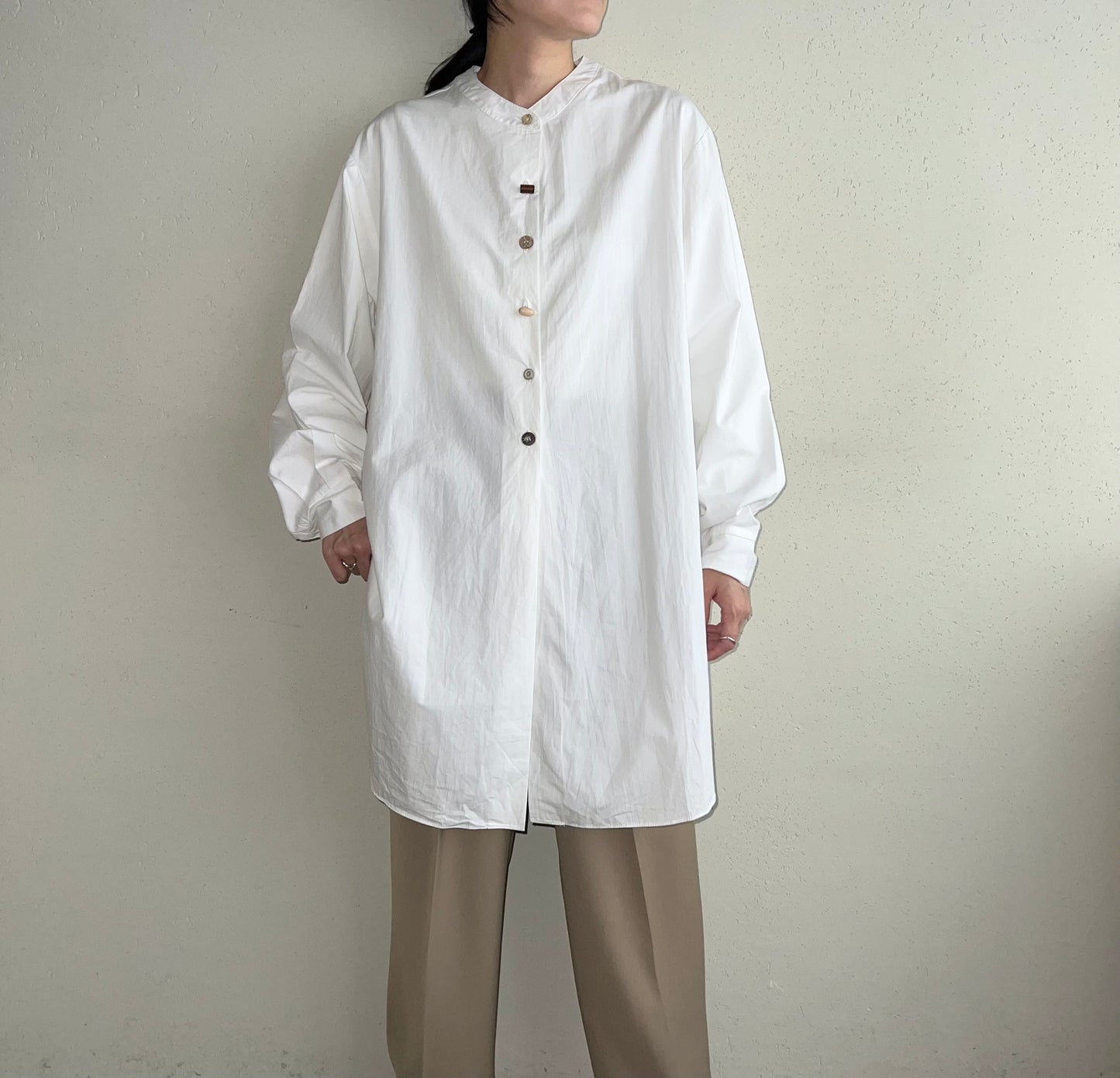 90s White Cotton Shirt Made in USA