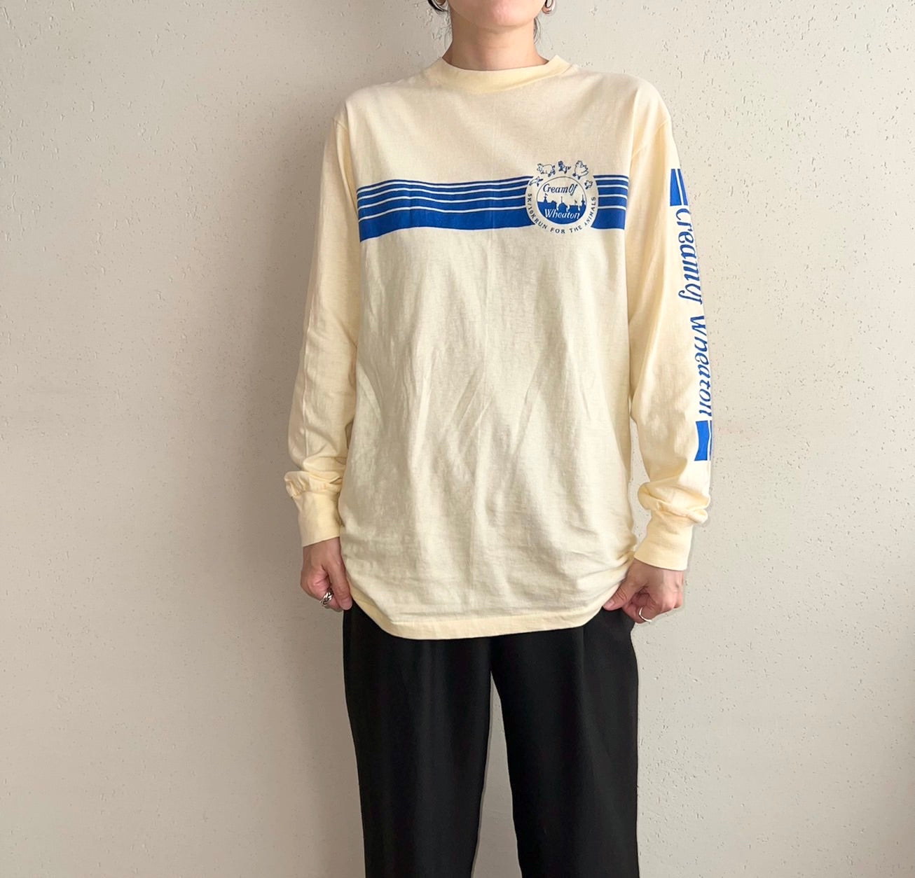 80s Printed Long T-shirt Made in USA