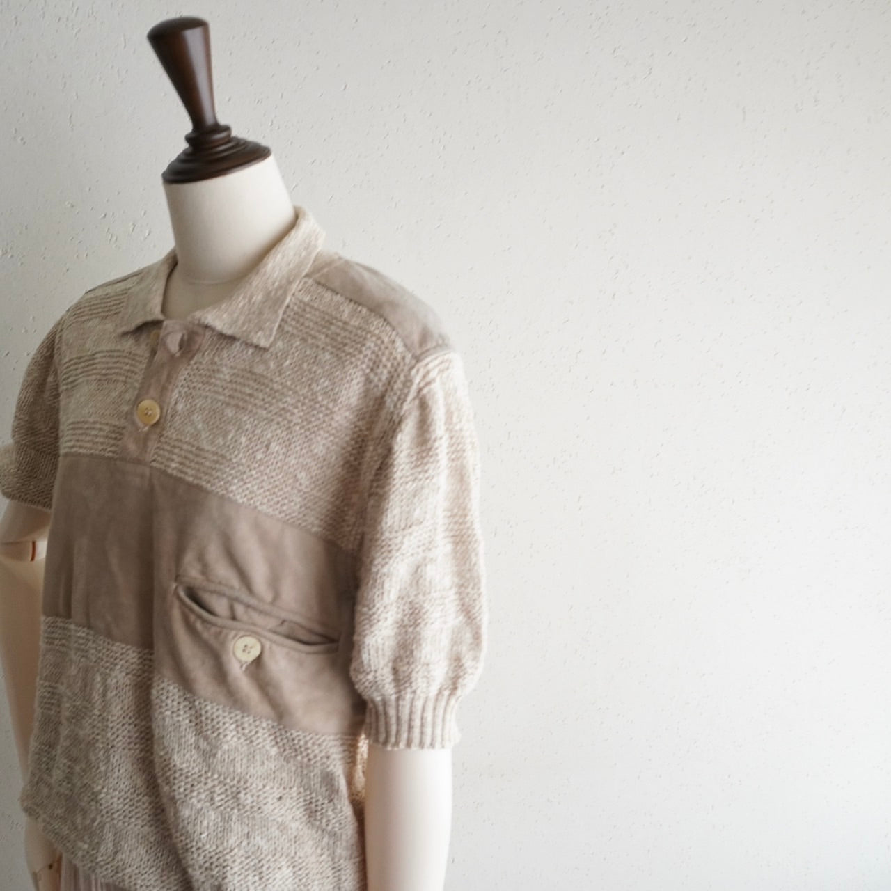 80s EURO Linen Cotton Knit Top