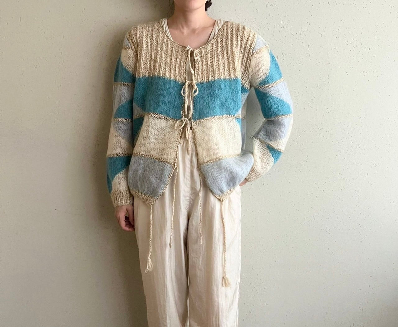 80s Design Knit Cardigan