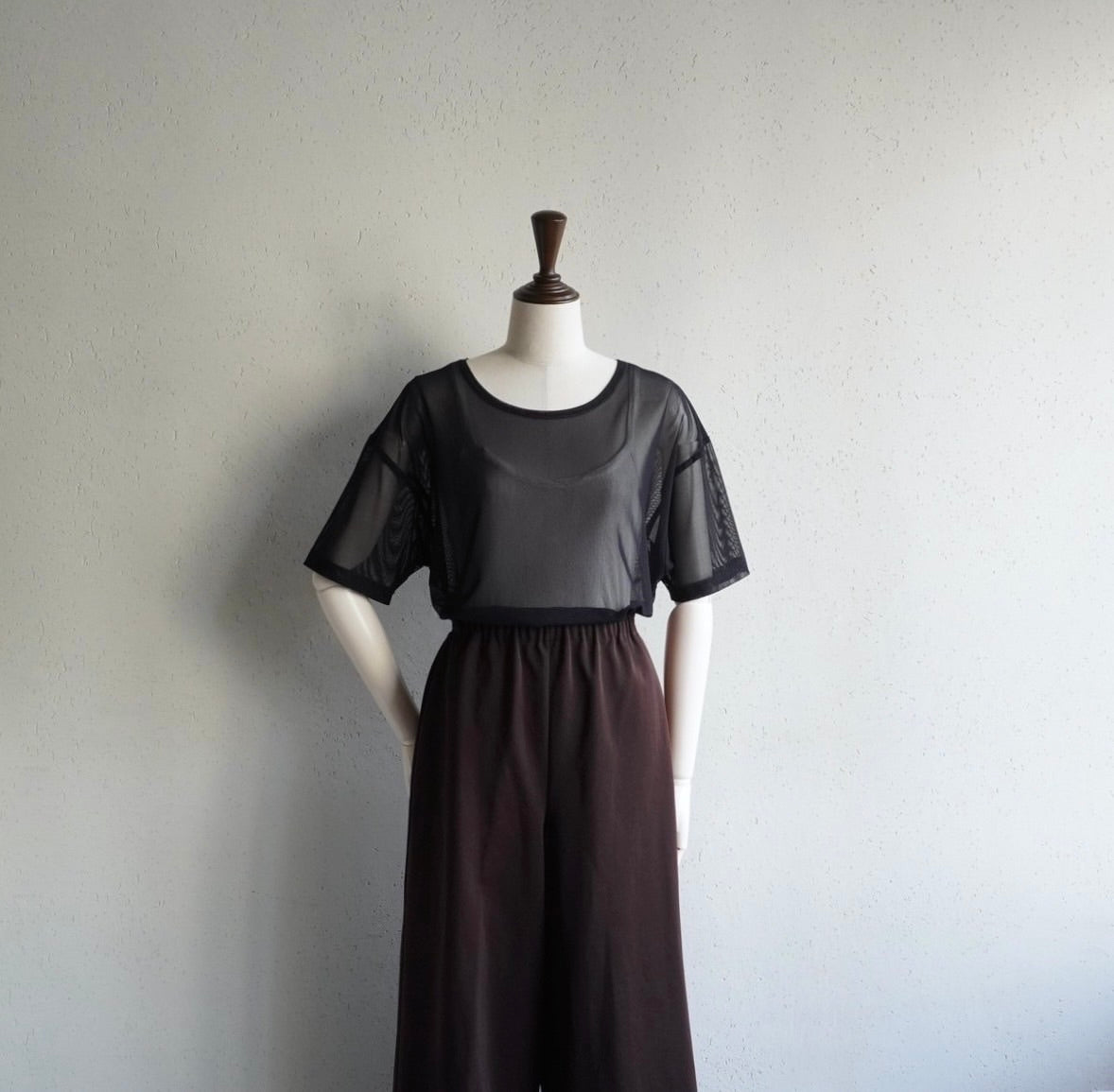 90s Black Sheer Top