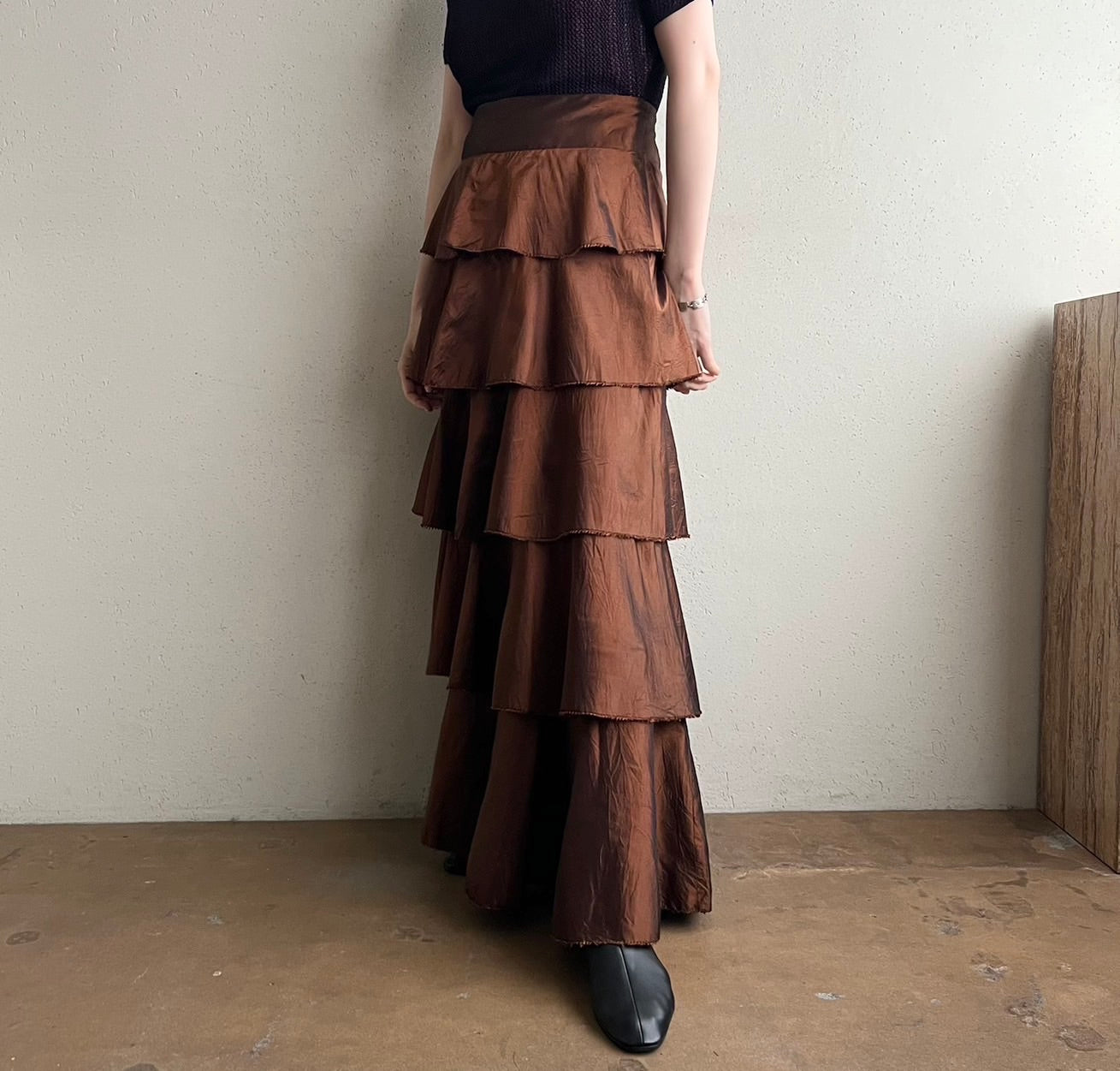 90s Silk Design Skirt Made in USA
