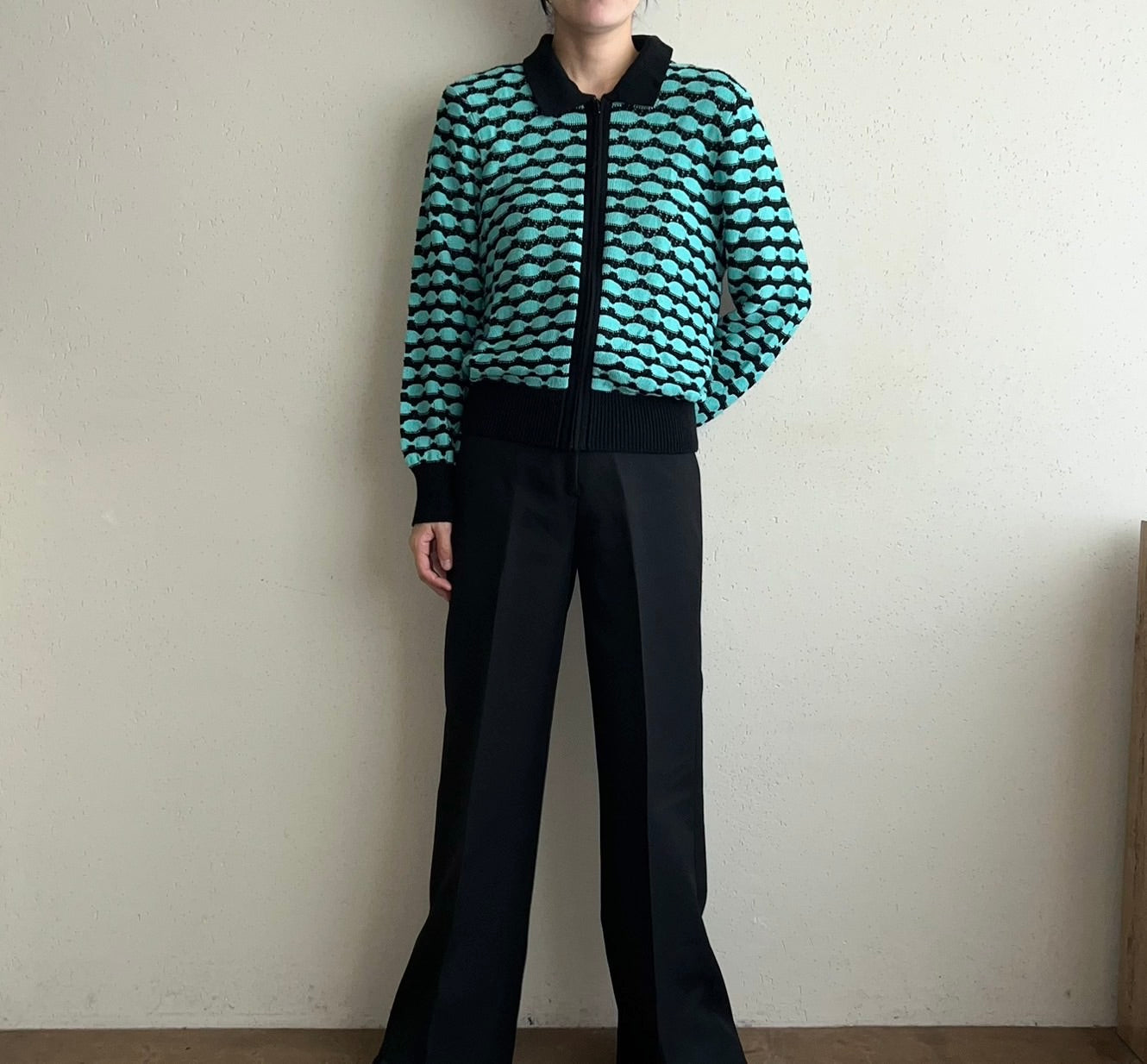 90s Zip Knit Top