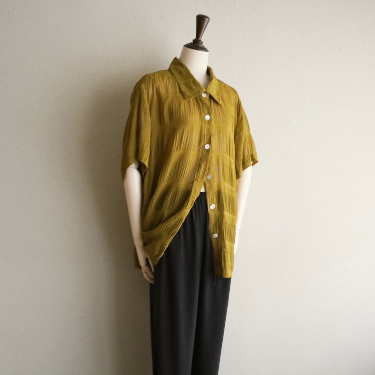 90s Pleat Sheer Shirt