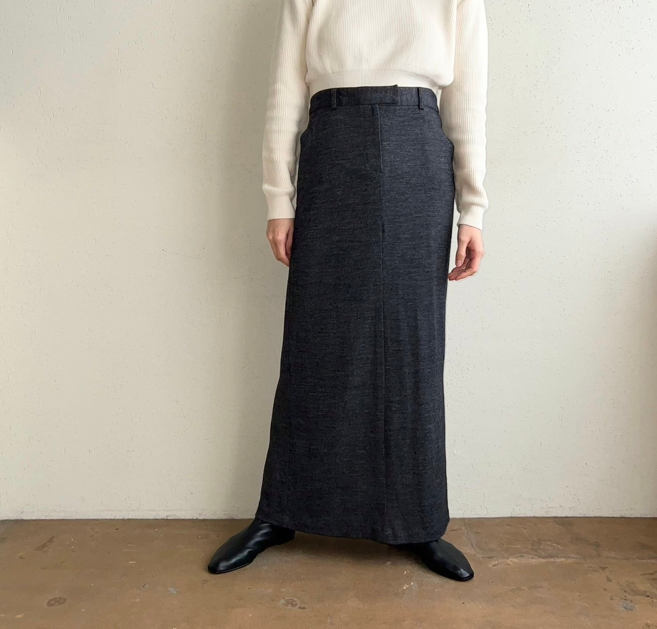 90s Wool Maxi Skirt Made in USA