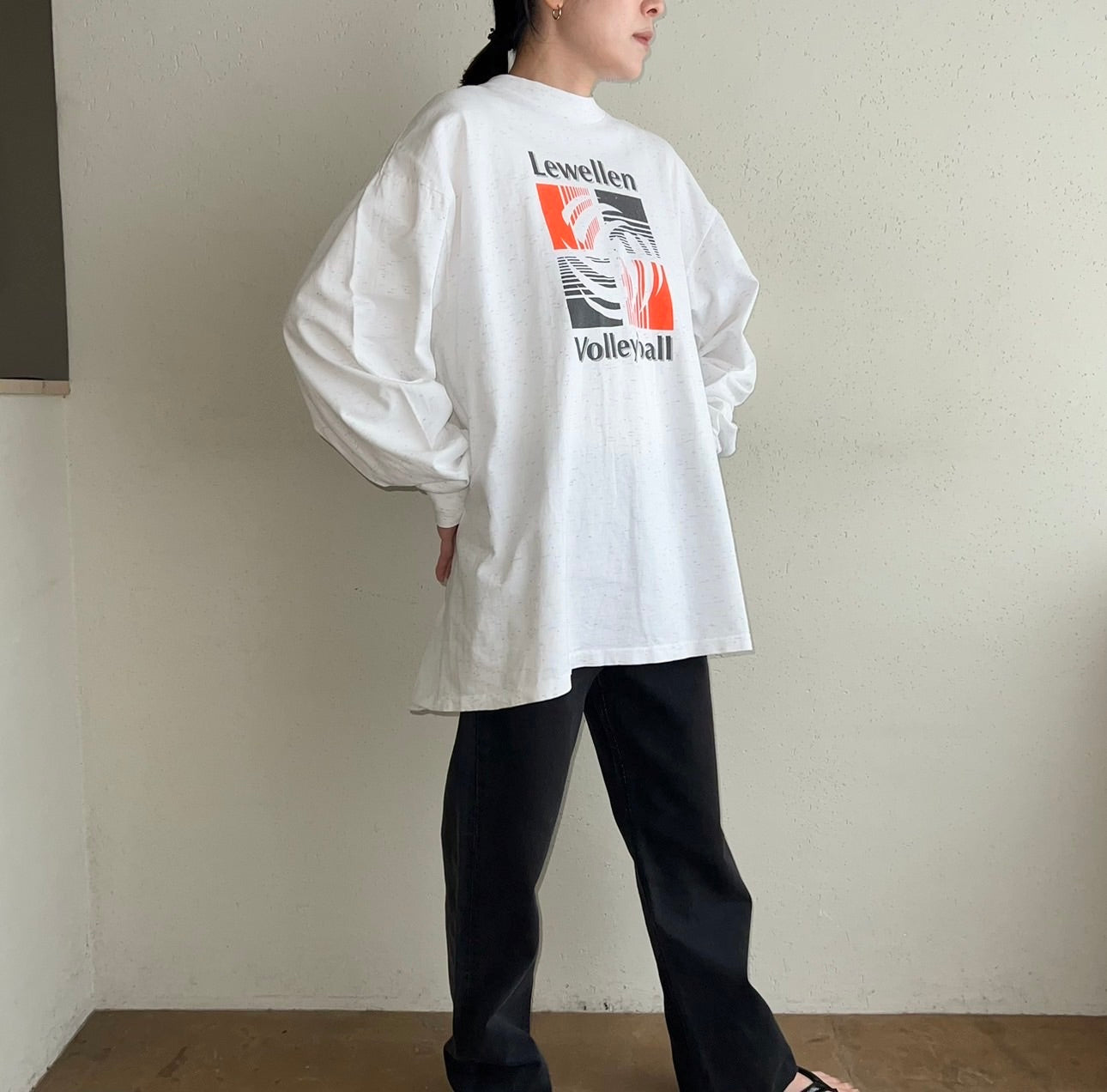 90s Printed Long T-shirt Made in USA