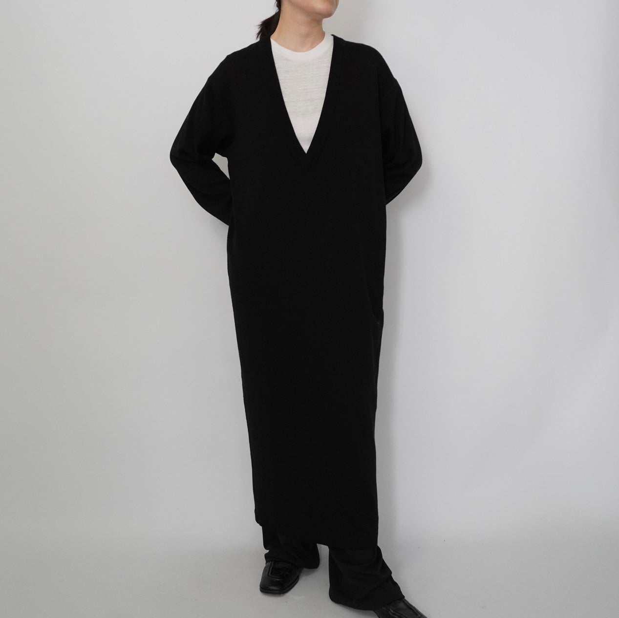 90s V Neck Knit Dress