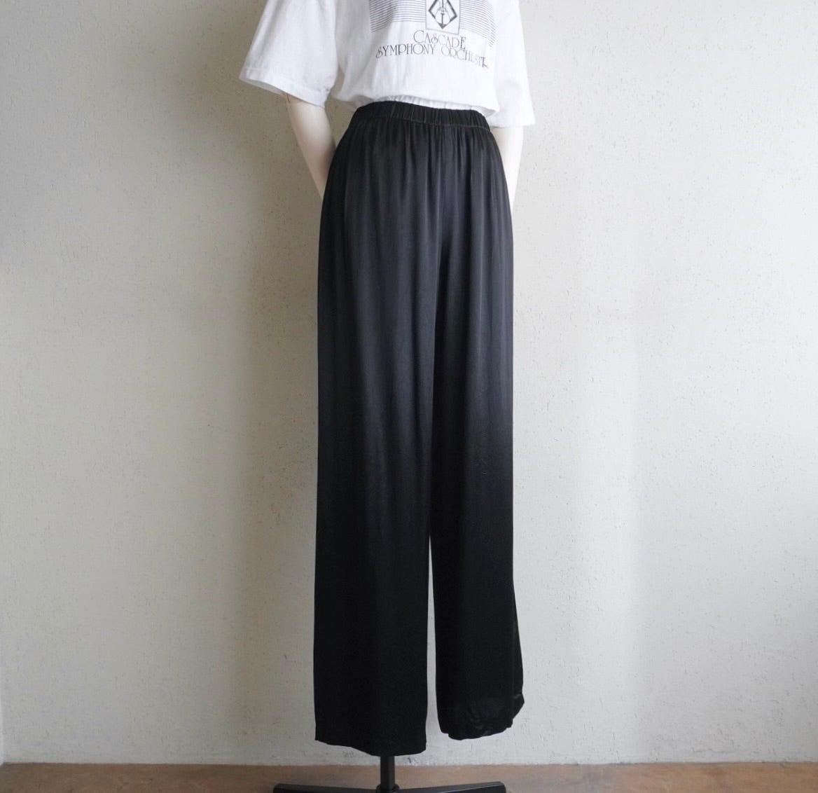 90s Black Satin Pants Made in USA