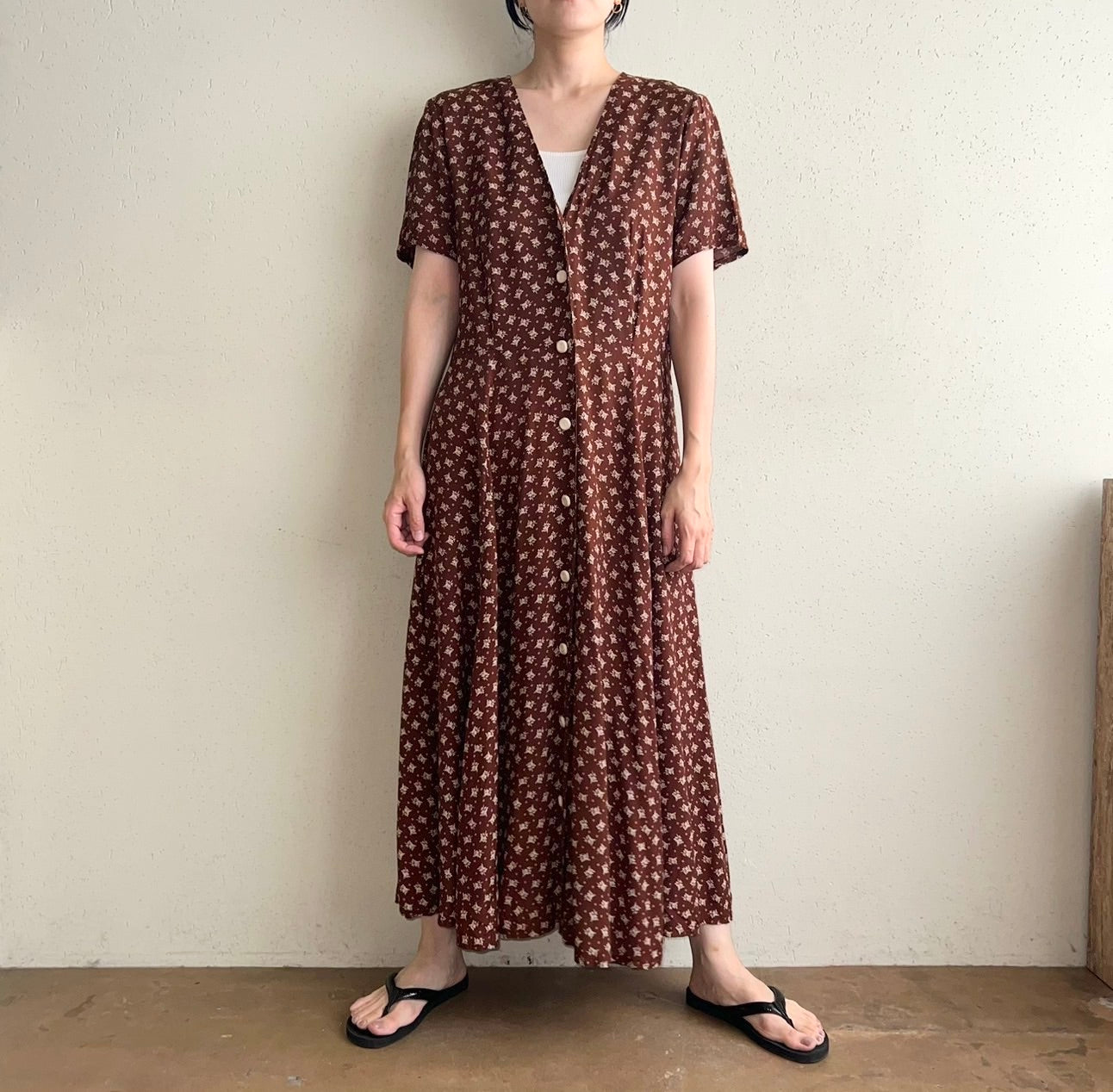 90s EURO Printed Dress