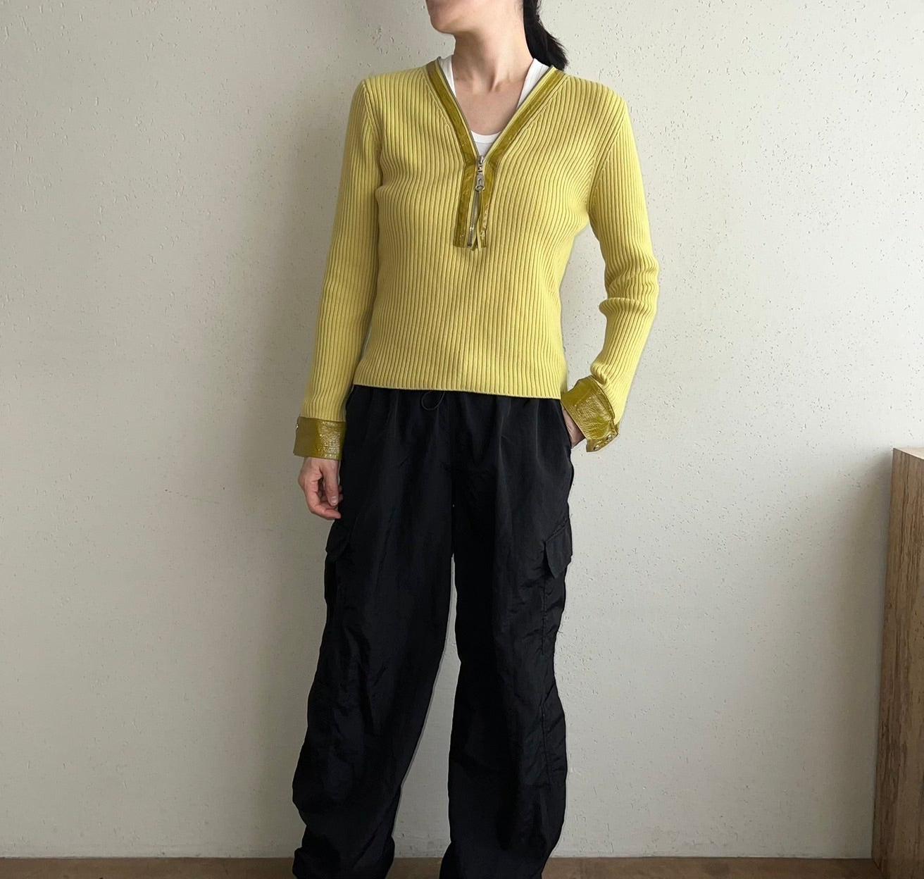 90s EURO Design Ribbed Top