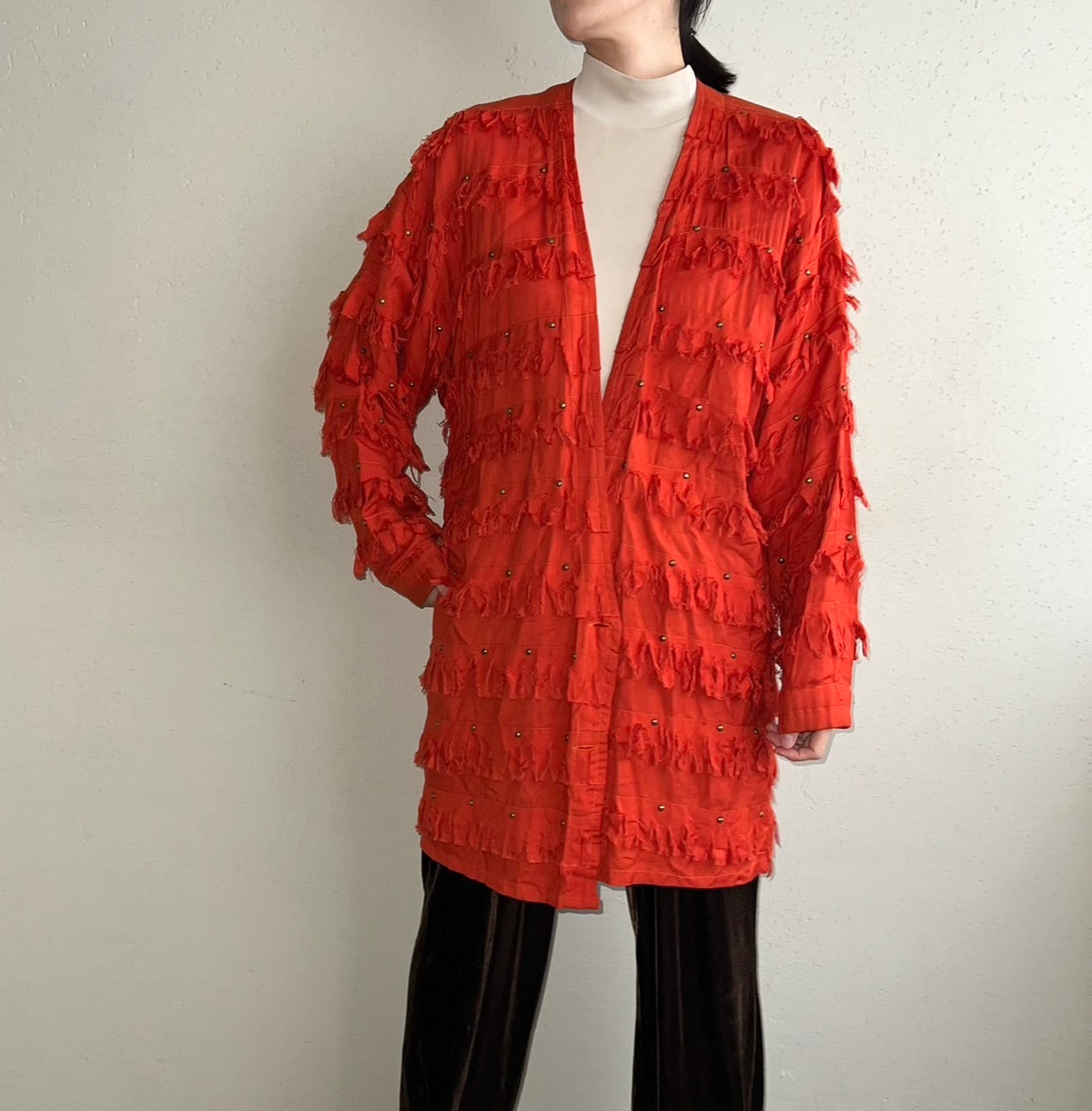 80s Rayon Fringe Jacket